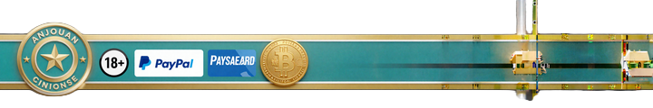 Lizenz-, Alters- und Zahlungs-Badges Anjouan, 18+, PayPal, Paysafecard und Bitcoin bei OnlySpins